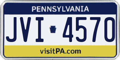 PA license plate JVI4570