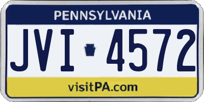 PA license plate JVI4572