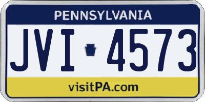 PA license plate JVI4573