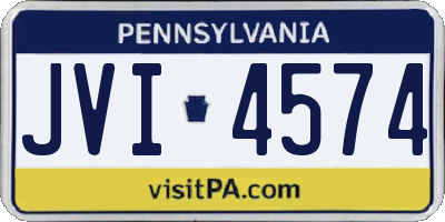 PA license plate JVI4574