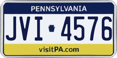 PA license plate JVI4576