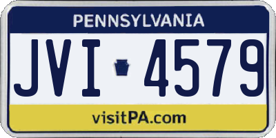 PA license plate JVI4579