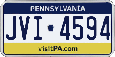 PA license plate JVI4594