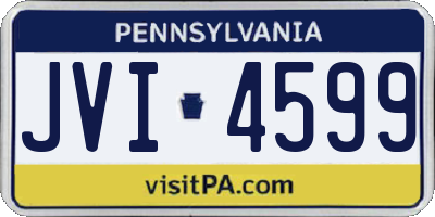 PA license plate JVI4599