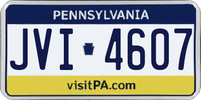 PA license plate JVI4607