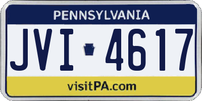PA license plate JVI4617