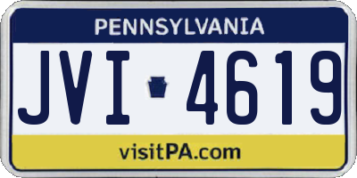 PA license plate JVI4619