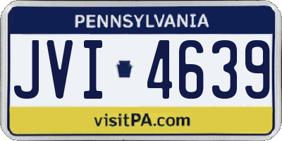 PA license plate JVI4639