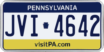 PA license plate JVI4642