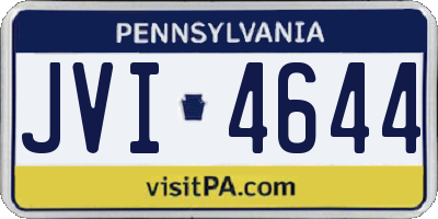 PA license plate JVI4644