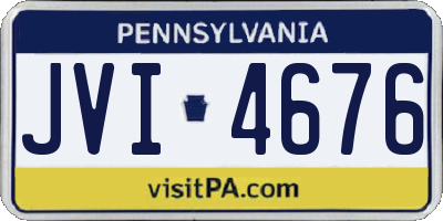 PA license plate JVI4676