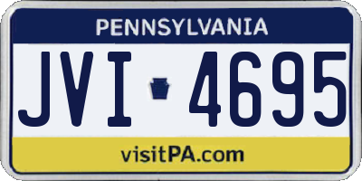 PA license plate JVI4695