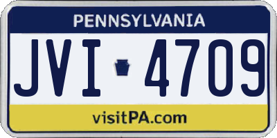 PA license plate JVI4709