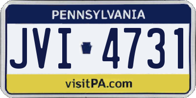 PA license plate JVI4731
