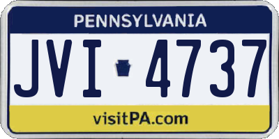PA license plate JVI4737