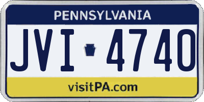 PA license plate JVI4740