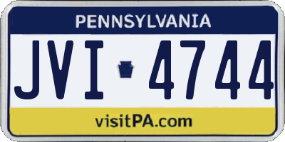 PA license plate JVI4744