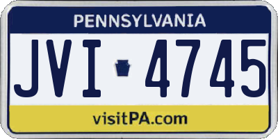 PA license plate JVI4745