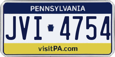 PA license plate JVI4754
