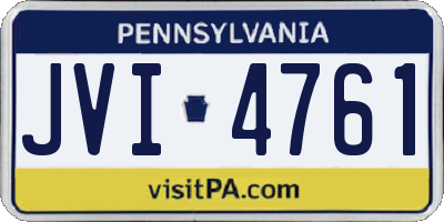 PA license plate JVI4761