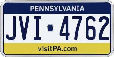 PA license plate JVI4762
