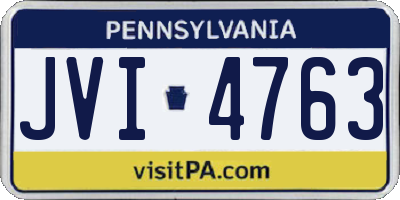 PA license plate JVI4763