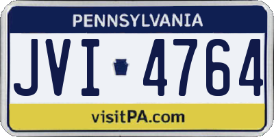 PA license plate JVI4764