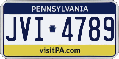 PA license plate JVI4789