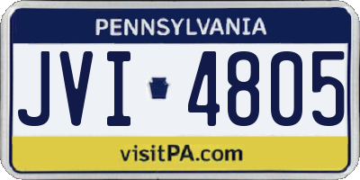 PA license plate JVI4805