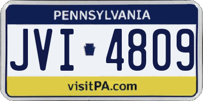 PA license plate JVI4809