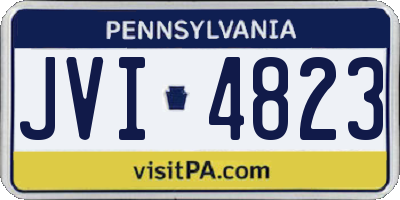 PA license plate JVI4823