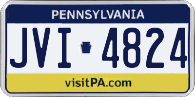 PA license plate JVI4824