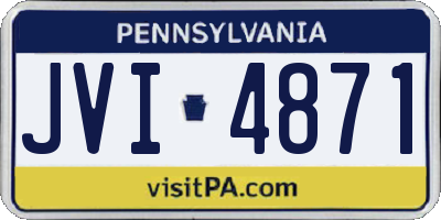 PA license plate JVI4871