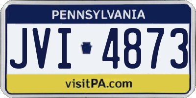 PA license plate JVI4873