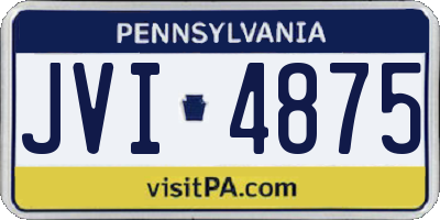 PA license plate JVI4875