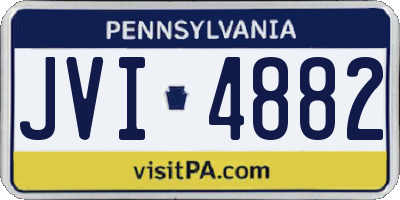 PA license plate JVI4882