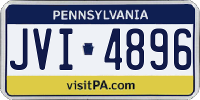 PA license plate JVI4896