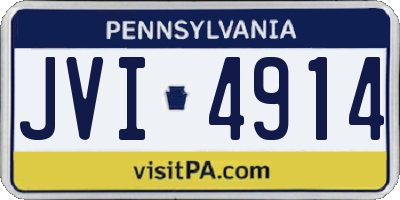 PA license plate JVI4914
