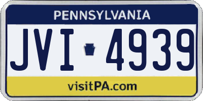 PA license plate JVI4939