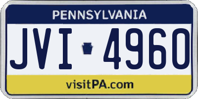 PA license plate JVI4960
