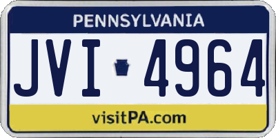PA license plate JVI4964