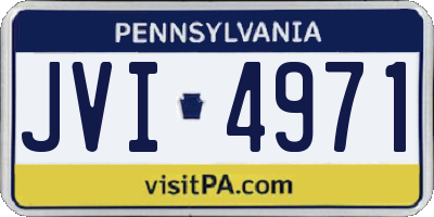 PA license plate JVI4971