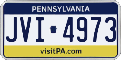 PA license plate JVI4973