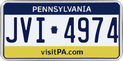 PA license plate JVI4974