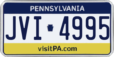 PA license plate JVI4995