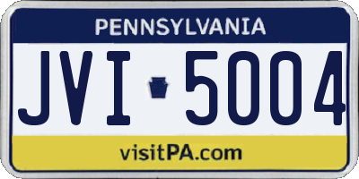 PA license plate JVI5004
