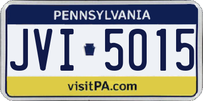 PA license plate JVI5015