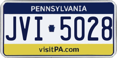 PA license plate JVI5028