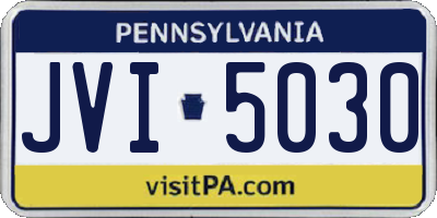 PA license plate JVI5030
