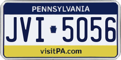 PA license plate JVI5056